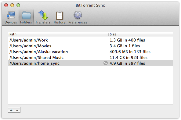 BitTorrent Sync on Mac OS X